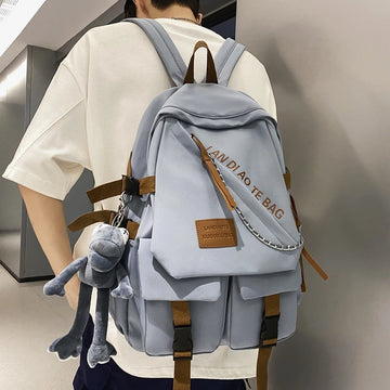 Xajzpa BACK TO SCHOOL Large Fashion Men Backpack Waterproof Nylon Rucksack for Teenager Schoolbag Kawaii Women Bag Cool Lovers Travel Shoulder Mochila